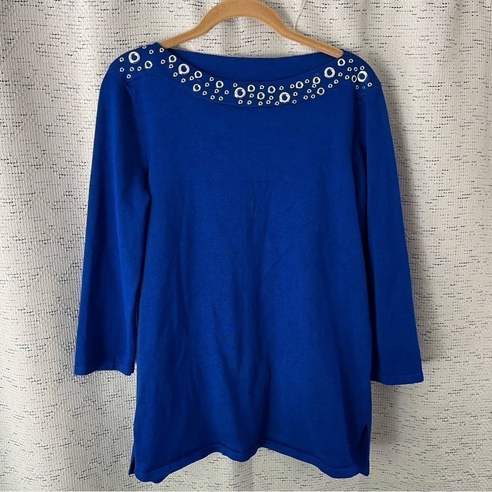 Cable & Gauge Lightweight Pullover Sweater Top
Size M